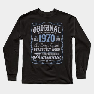 Made In 1970 Original Birthday Perfectly Aged Long Sleeve T-Shirt